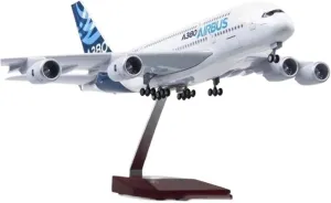 Metal Aircraft Model 1:160 Scale for Airbus A380 Aircraft Model Die-Casting Machine Souvenir Decor Collected Aviation Enthusiasts(No Light)