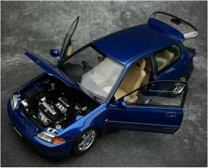 Metal Die Cast Toy Cars 1:18 for Honda EG6 SiR Simulation Alloy Full Open Collection Ornaments Home Desktop Decoration Hobby for Home Or Office Décor