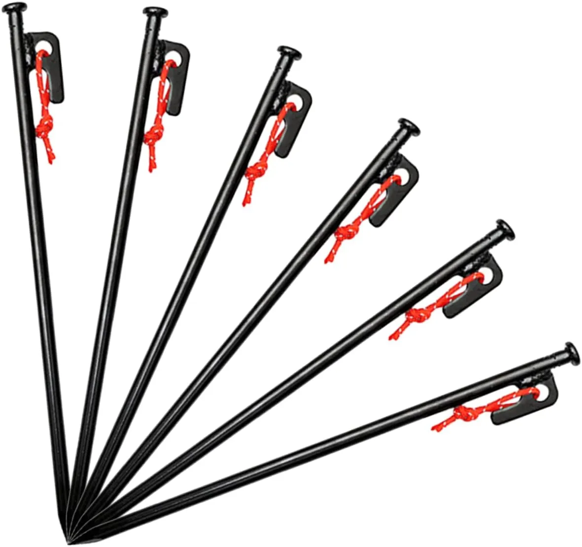 Metal Tent Stakes 6 Pack Ground Stakes for Camping Tarp Canopy Outdoor Decorations Easy to Use Durable