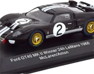 Metal Toy Vehicle 1/43 Alloy Racing Model for Ford Winner GT40 MK II 1966 Le Mans Championship Car Collection Ornament Metal ToyToy Scale Vehicles