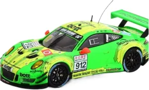 Metal Toy Vehicle 1/43 Alloy Racing Model for Porsche 911 GT3 R VLN New North Circuit 2018 Collection Ornament Metal Toy Scale Vehicles