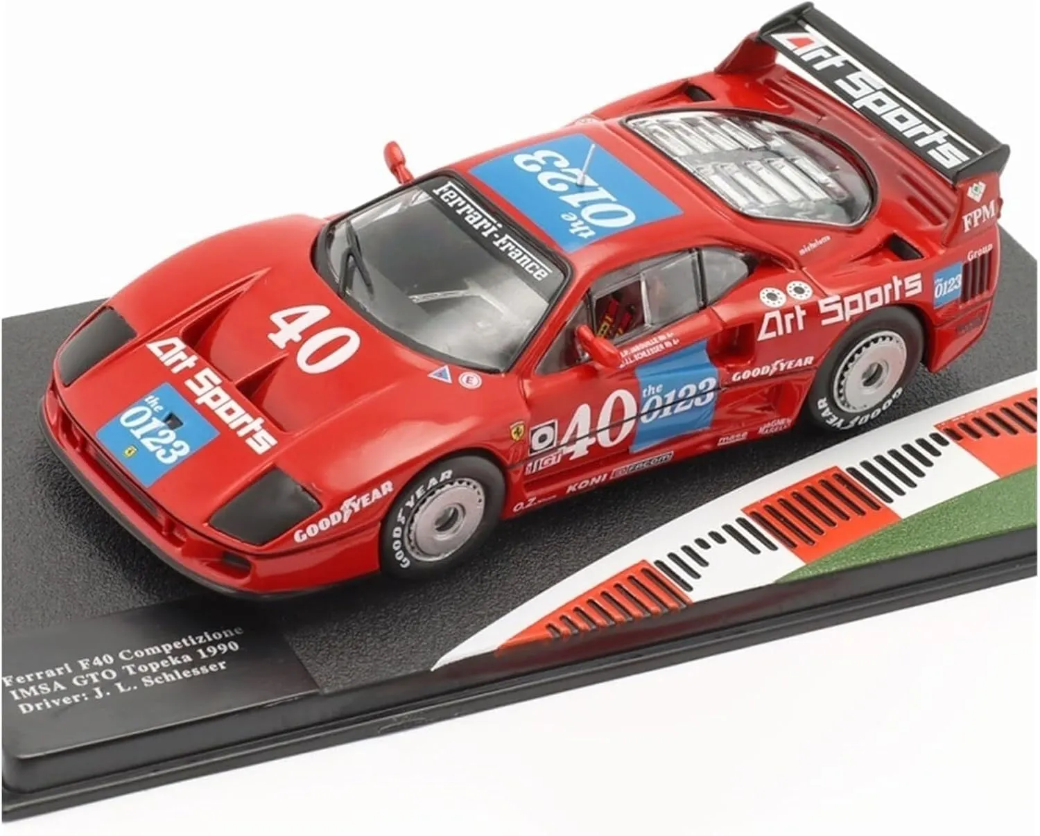 Metal Toy Vehicle 1:43 Alloy Rally Car Model for Ferrari F40 Competizione IMSA 1990 Metal Vehicle Collectible Ornament Scale Vehicles