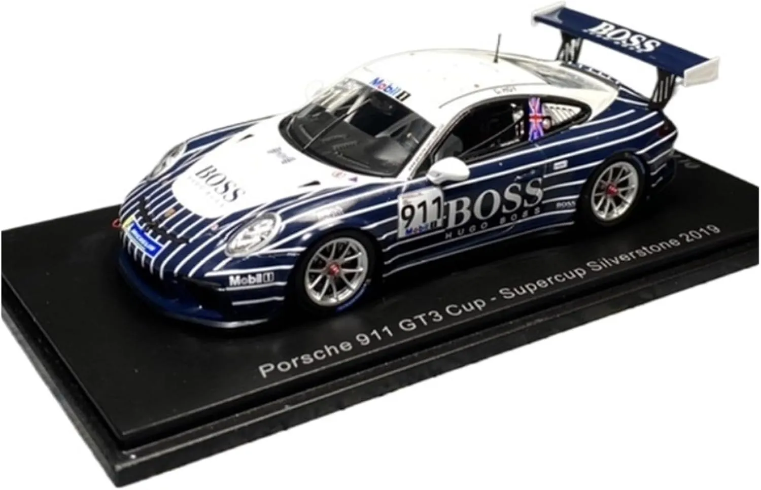 Metal Toy Vehicle Alloy Rally Car Model for Porsche 911 GT3 Cup 2019 Silverstone Race Metal Vehicle Toy Collection 1/43 Scale Vehicles