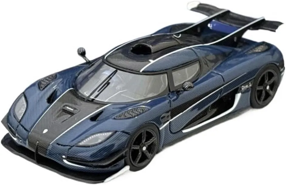 Metal Vehicles Toys 1:64 for Koenigsegg One1 Blue Carbon Resin Small Die Cast Indoor Display Vehicle Toy Home Or Office Décor