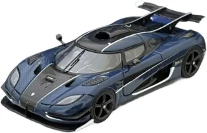 Metal Vehicles Toys 1:64 for Koenigsegg One1 Blue Carbon Resin Small Die Cast Indoor Display Vehicle Toy Home Or Office Décor
