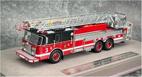Metal Die Cast Toy Cars 1:50 for Fire Department Pierce Dash 100' High-Altitude Ladder Fire Truck Model Decorative Desktop for Home Or Office Décor
