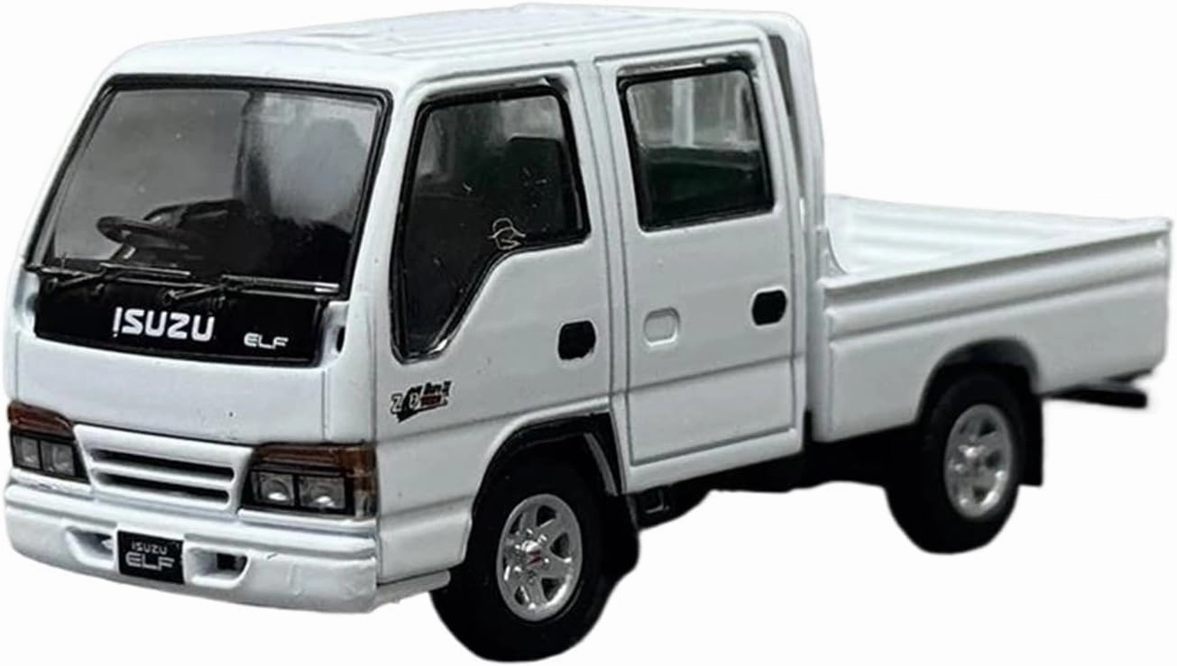 Metal Die Cast Toy Cars 1:64 for Isuzu ELF Van Car Diecasts Alloy Vehicle Party Suitable for Adult Collection Model for Home Or Office Décor(White)