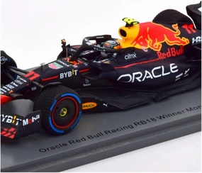 Metal Toy Vehicle 1:43 for Red Bull RB18 Monaco 2022 Perez Simulation Alloy Racing Car Model Collection Ornaments Scale Vehicles