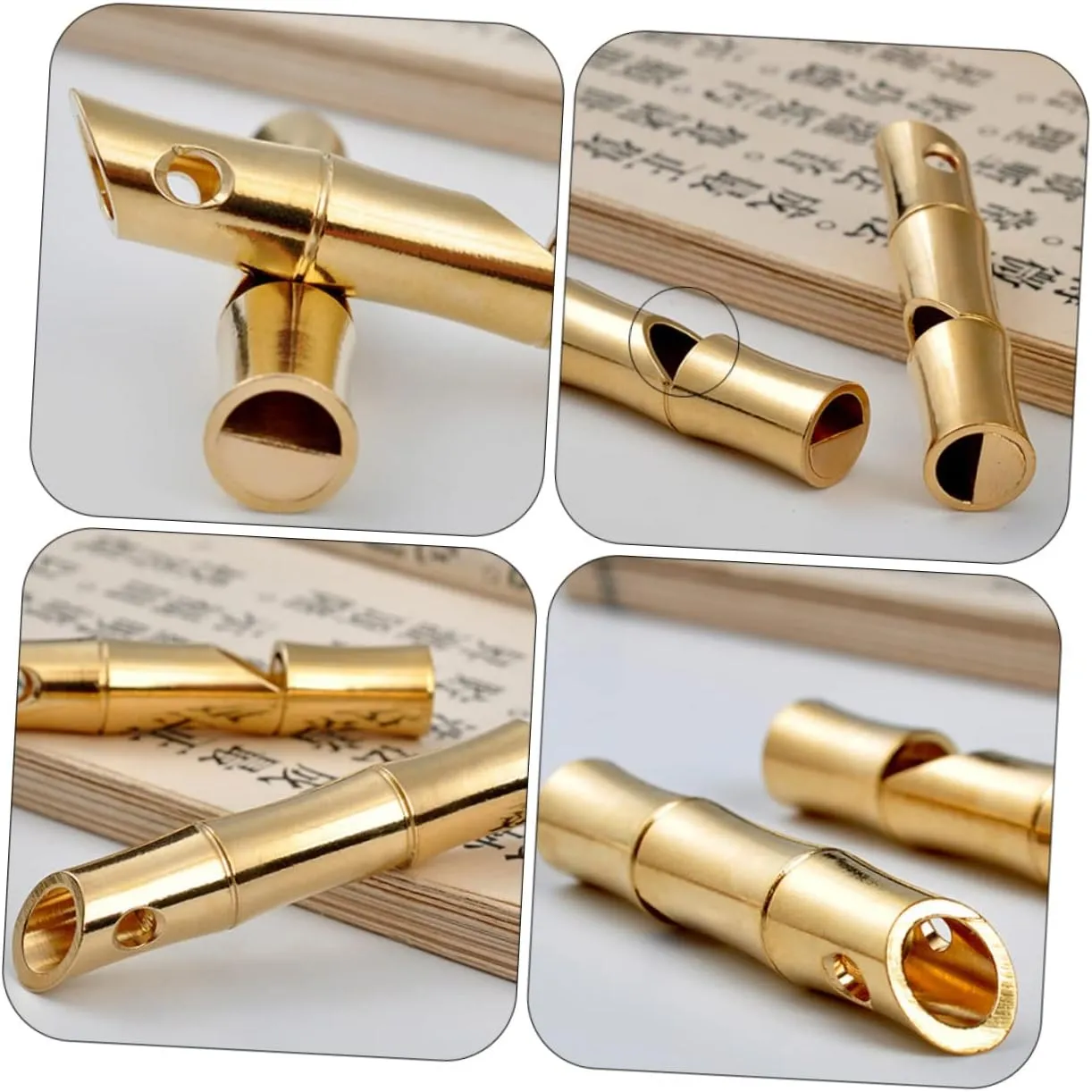 Mikikit Whistle Emergency Outdoors Whistles Survival Whistle Whistle Keychain Whistle Golden Brass