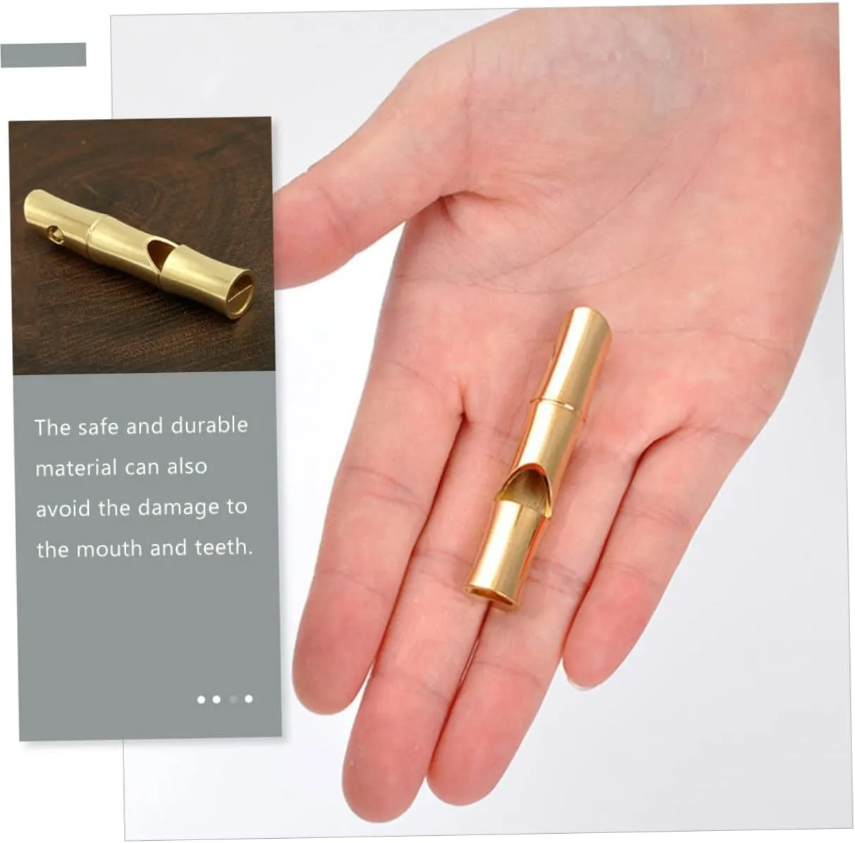 Mikikit Whistle Emergency Outdoors Whistles Survival Whistle Whistle Keychain Whistle Golden Brass