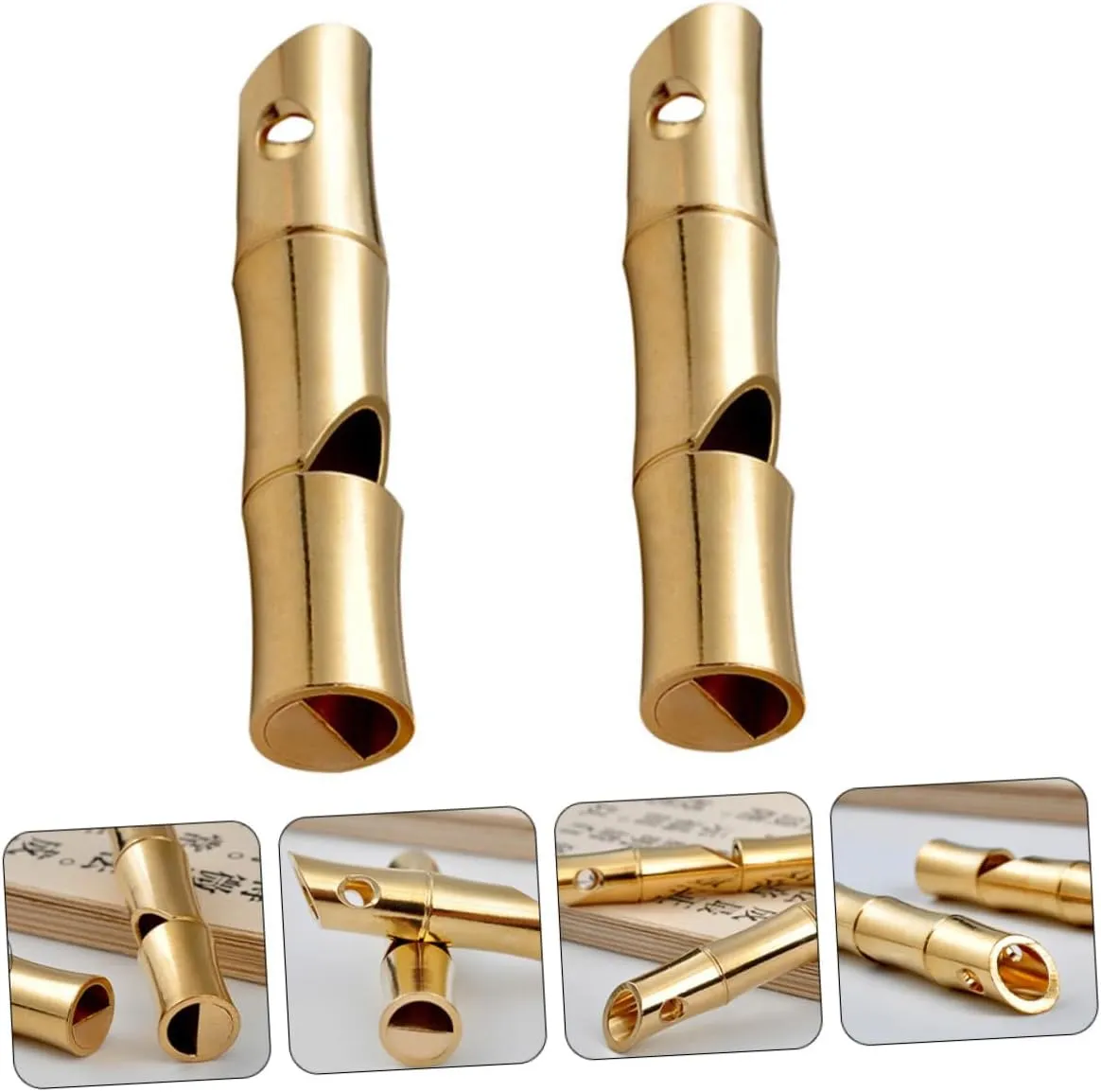 Mikikit Whistle Emergency Outdoors Whistles Survival Whistle Whistle Keychain Whistle Golden Brass