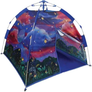 MindWare Oh So Fun! Pop-Up Firefly Tent: Glow-in-The-Dark Tent for Kids - Indoor Easy Assembly
