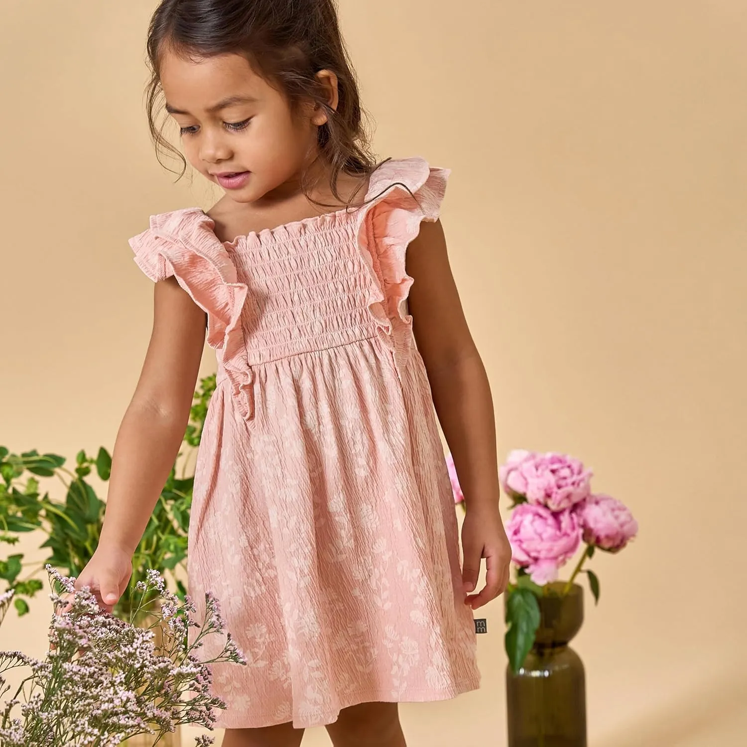 Modern Moments by Gerber Baby Girls' Smocked Ruffle Dress