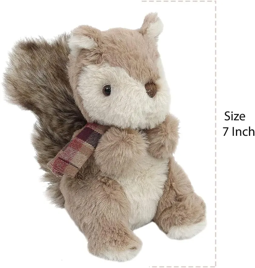 MON AMI Chippy Squirrel Stuffed Animal Toy - 7", Soft & Cuddly, Use as Toy/Nursery Room Décor, Wild Animals, Great Gift for Kids of All Ages