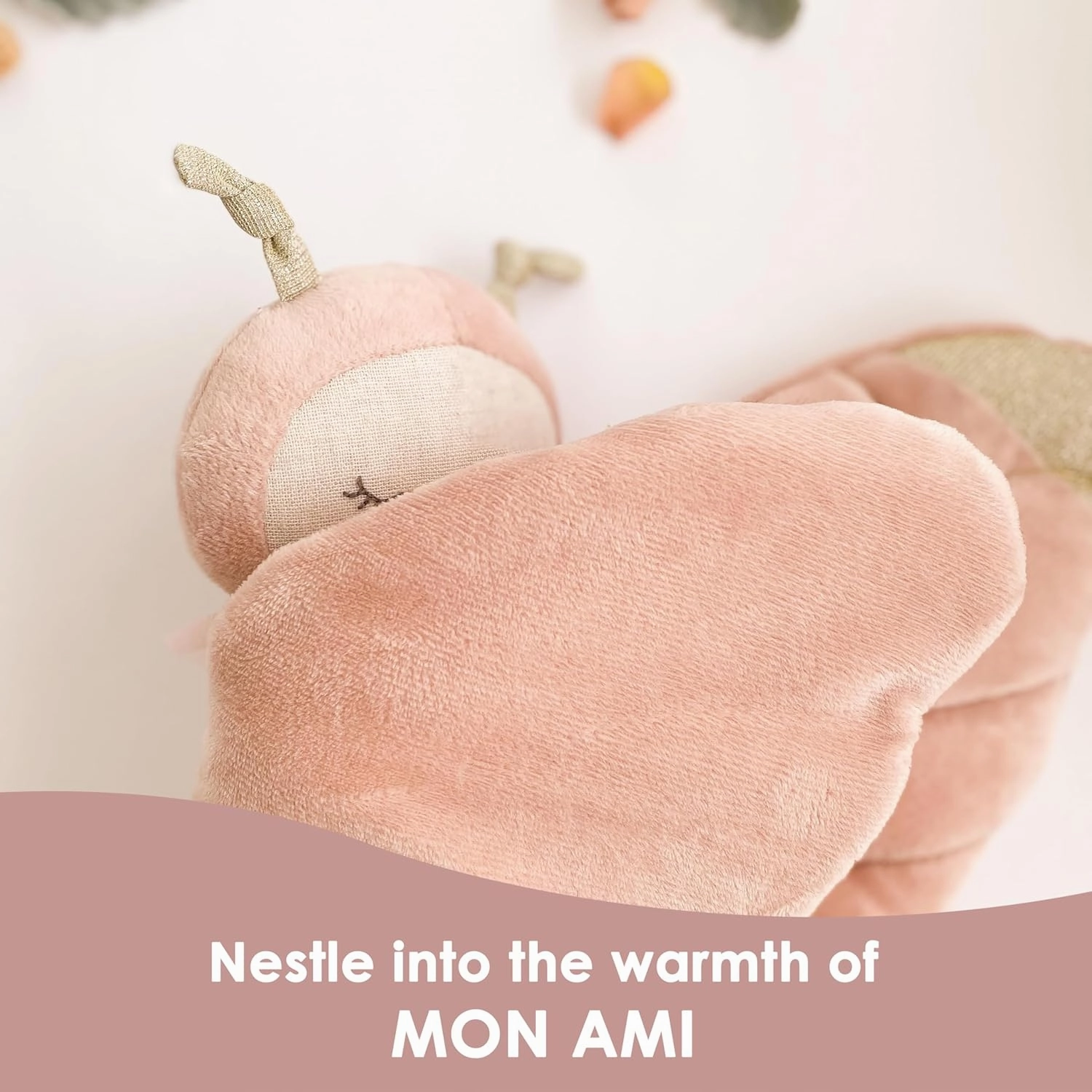 MON AMI Bettina The Butterfly Stuffed Animal – 16” Pink, Plush Bug Toy for Kids, Plush Animals for Birthday Nursery Décor