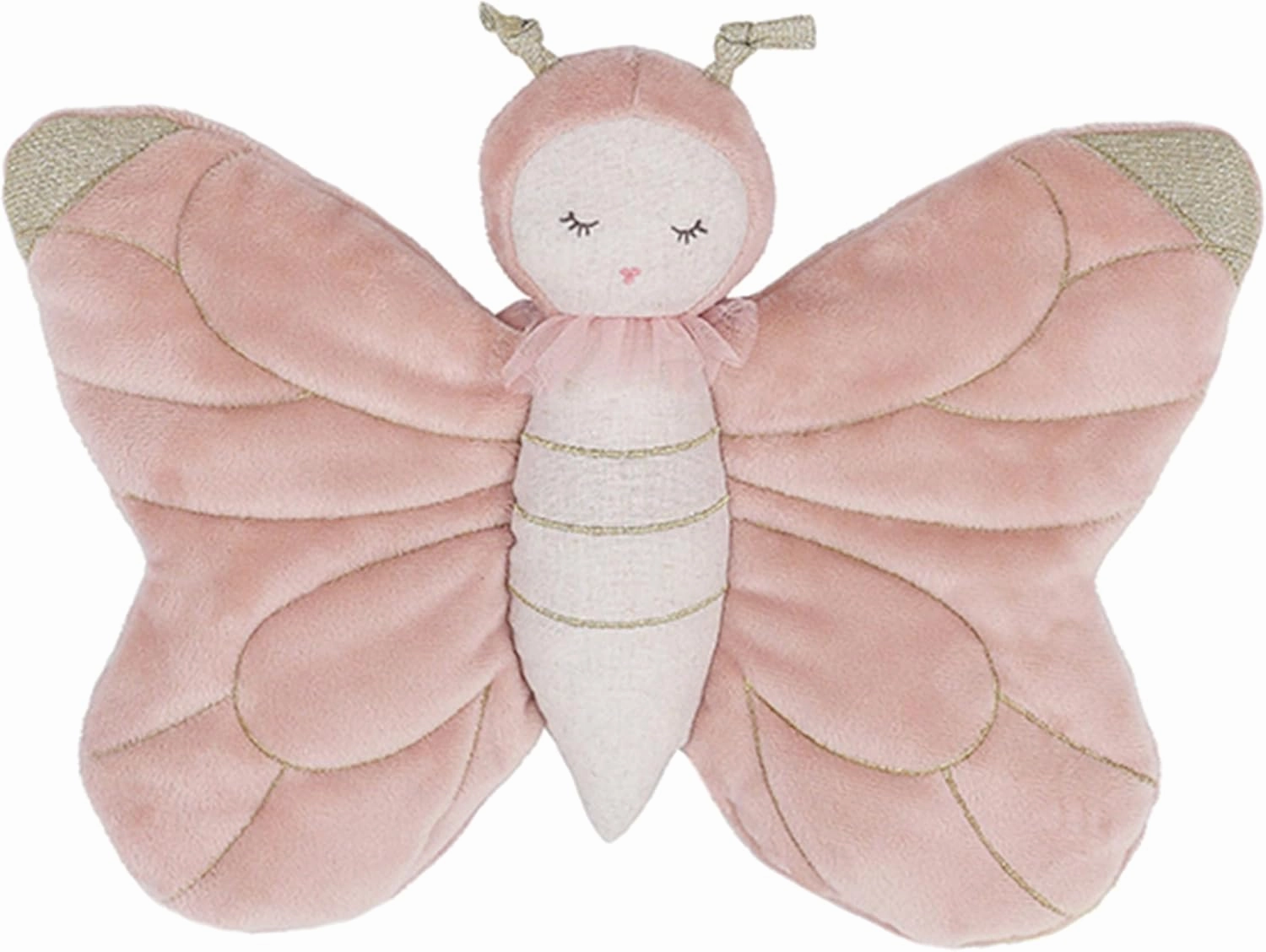 MON AMI Bettina The Butterfly Stuffed Animal – 16” Pink, Plush Bug Toy for Kids, Plush Animals for Birthday Nursery Décor