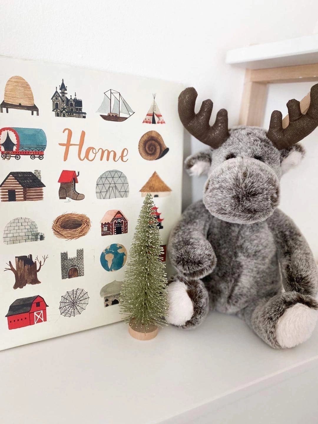 Mon Ami Marley The Moose Stuffed Animal – 12”, Cuddly & Soft Wild Moose Plush Toy for Kids, Realistic Stuffed Animal Gifts for Kids