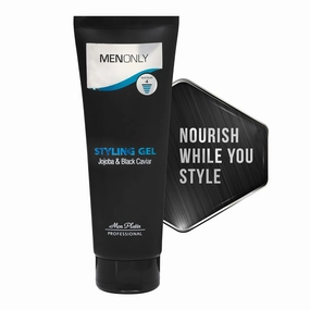 Mon Platin Men’s Styling gel with Jojoba & Black caviar – Men’s Hair Gel with Black Caviar and Jojoba, Strong Hold, Anti-Dandruff Formula, Keeps Hair Styled, Healthy, and Shiny 250ml