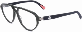 Moncler Eyeglasses ML 5162 096 Shiny Miltiary Green With Black