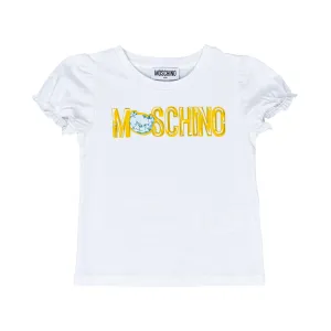 Moschino Kids Girl's White Teddy Bear T-Shirt