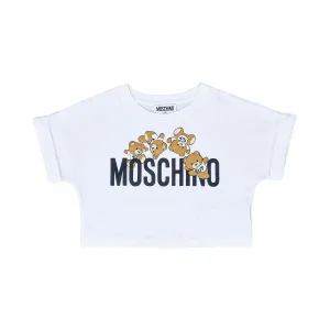 Moschino Kids Girl's White Teddy Bear T-Shirt