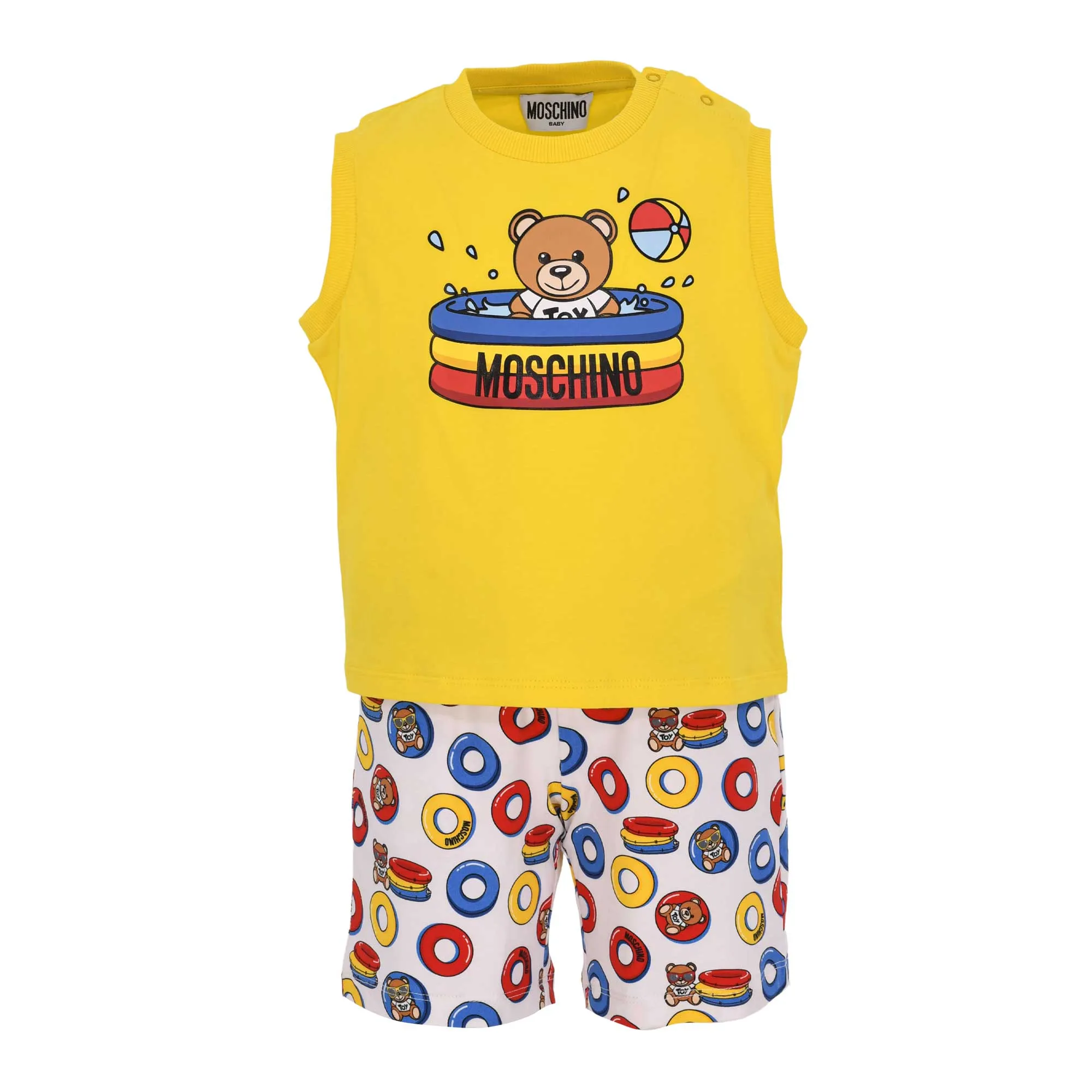 Moschino Kids Unisex Teddy Print T-Shirt and Shorts Set