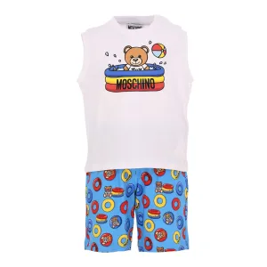 Moschino Kids Unisex Teddy Print T-Shirt and Shorts Set