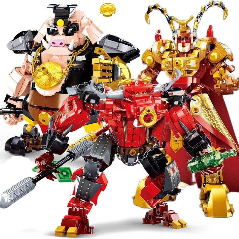Movie King Monkie Pig Warrior Mecha Bricks Toy 547pcs