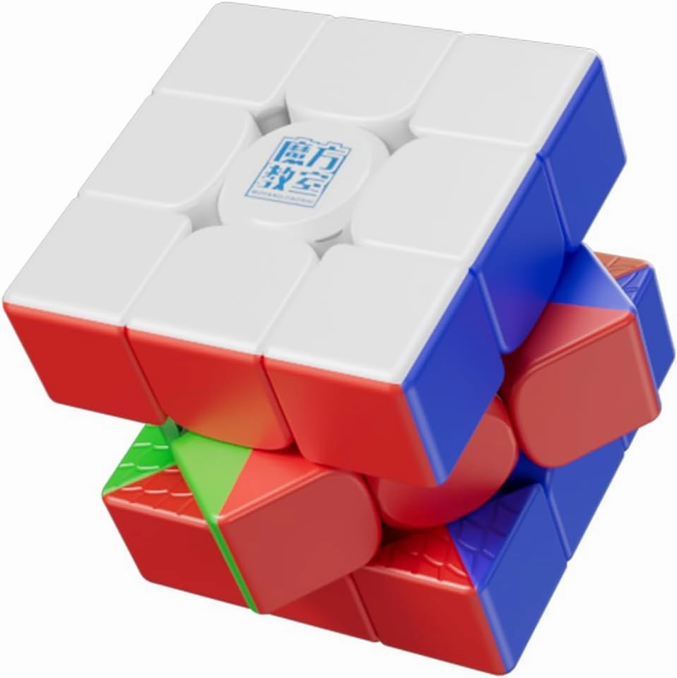 Moyu RS3M V5 2023 Ball Core UV Coated 3x3 Speed Cube with Robot-Shape Display Box, 3x3 Puzzle Cube Stickerless RS3M V5 MagLev Master Cube (MagLev Ball-Core UV Coated)