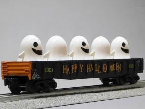 MTH RAILKING Halloween Gondola CAR with Flickering Lighted Ghosts 30-72245