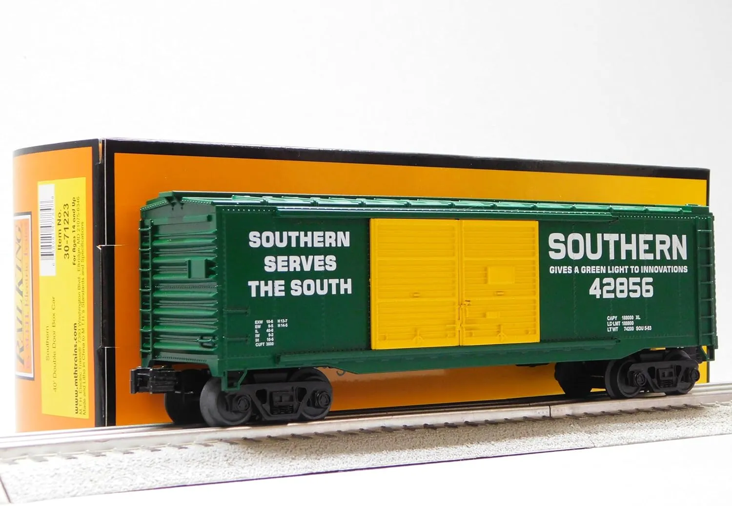 MTH RAILKING Southern 40' Double Door Box CAR 30-71223
