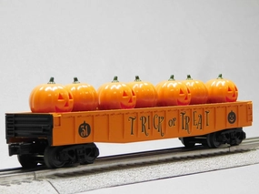 MTH RAILKING Halloween Gondola CAR with Flickering Jack O Lanterns 30-72244