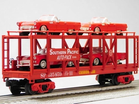 MTH RAILKING Southern Pacific AUTO Carrier W/Ford Thunderbirds 30-76877