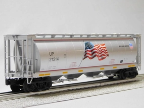 MTH RAILKING Union Pacific UP 4-Bay Cylindrical Hopper CAR O Gauge 30-75735