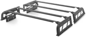 MTO Series Mid-Size Truck Bed Rack | Universal | for Mid-Size Trucks | 8” Height Keeps Low Profile for Roof Top Tents | Works with or Without Factory Bed Side Rail Mounts | DV8 Offroad