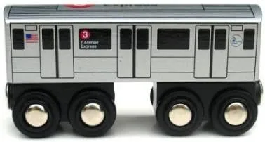 Munipals Wooden Railway NYC Subway Car 3 Train