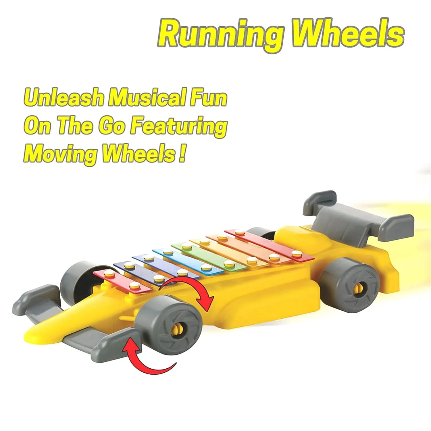 Musical Car Piano Xylophone Toy – Plastic, Fun & Educational (1 Set)