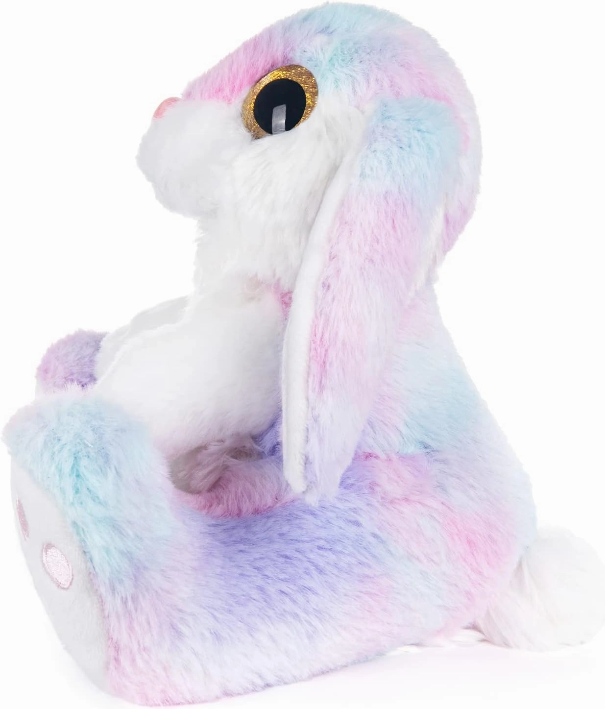 My OLi Bunny Stuffed Animal 8.5in Plush Rabbit with Floppy Ear Bedtime Friend Soft Toy Gifts for Girls Boys Kids, Rainbow