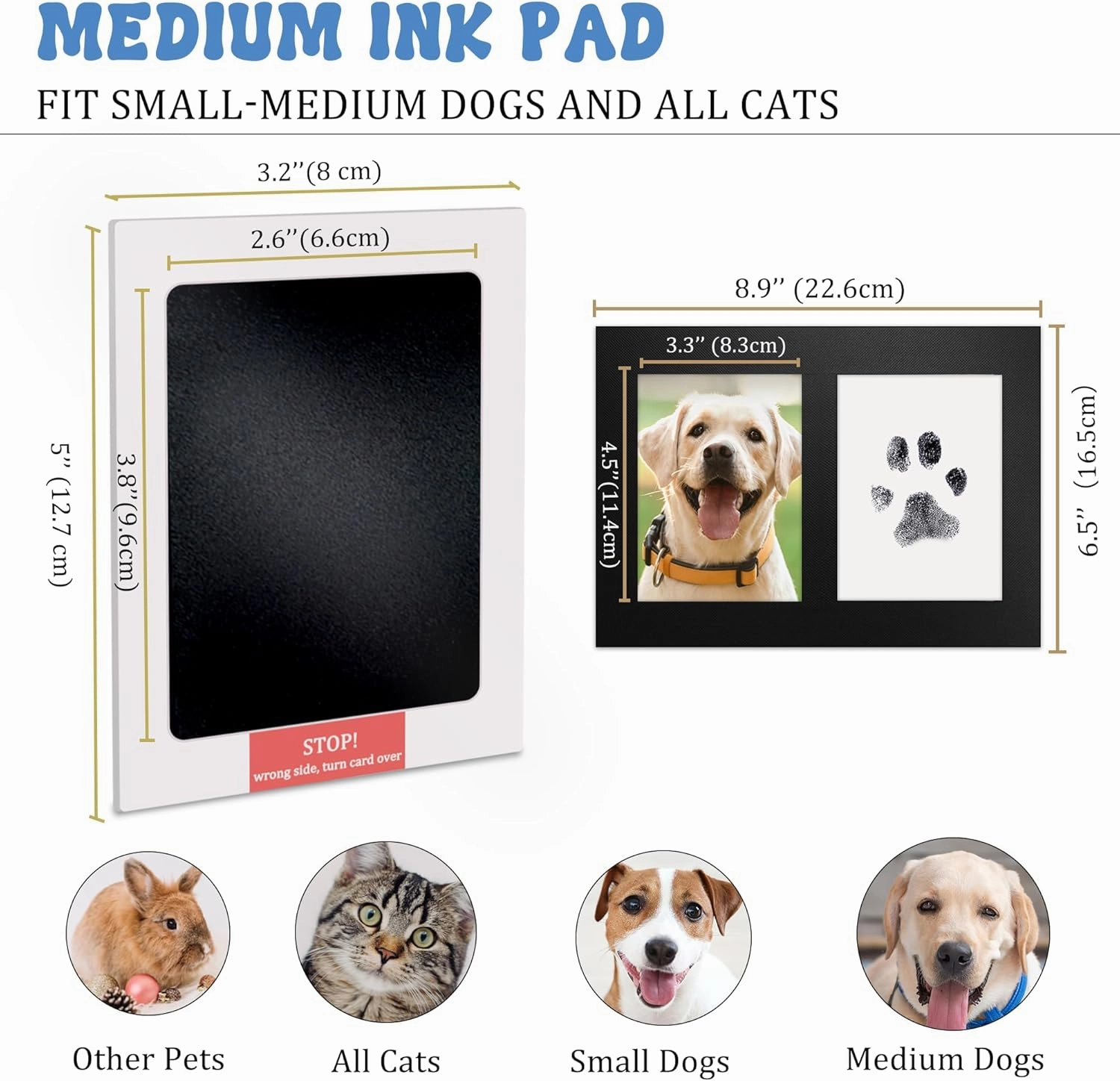 MYPAWLETS Inkless Pet Paw Print Kit,Clean Touch Ink Pad for Dog Paw Prints,Mess-Free Paw Print Stamp Pad for Dogs Cats,Dog Nose Print Kit,Personalized Pet Lover,Dog Mom Gift-4M