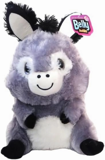 Nanco Belly Buddy 10 inch Donkey Plush Stuffed Animal. Soft, Adorable, and Cuddly Toy. Fun Toy for Children of All Ages.