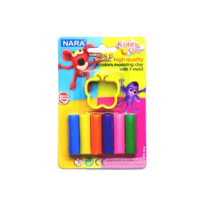 Nara Modeling Clay 6 Assorted Colors 50 g   1 Mold