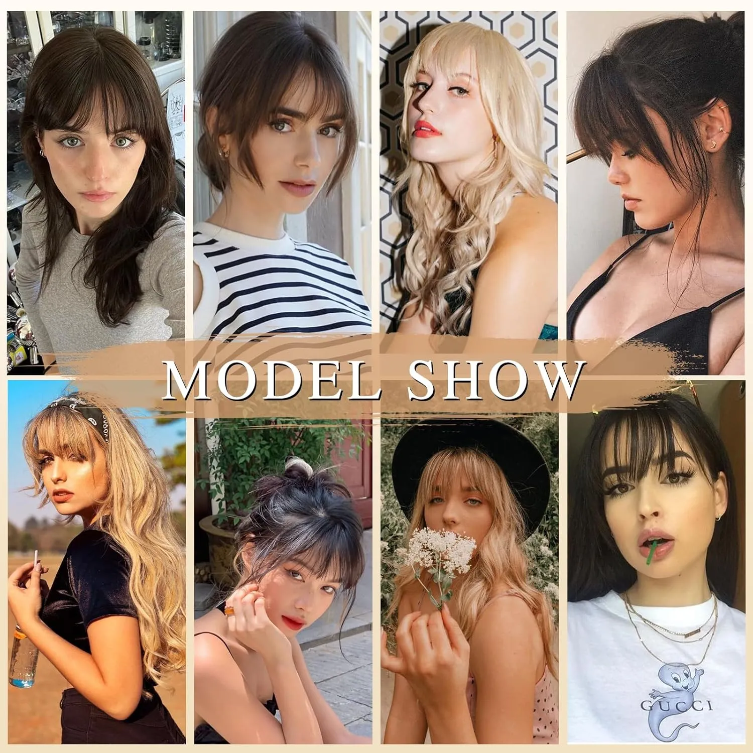 NAYOO Bangs Hair Clip in Bangs 100% Real Human Hair Extensions Wispy Bangs Clip on Air Bangs for Women Hairpieces Curved Bangs (2# darkest brown, Wispy Bangs)