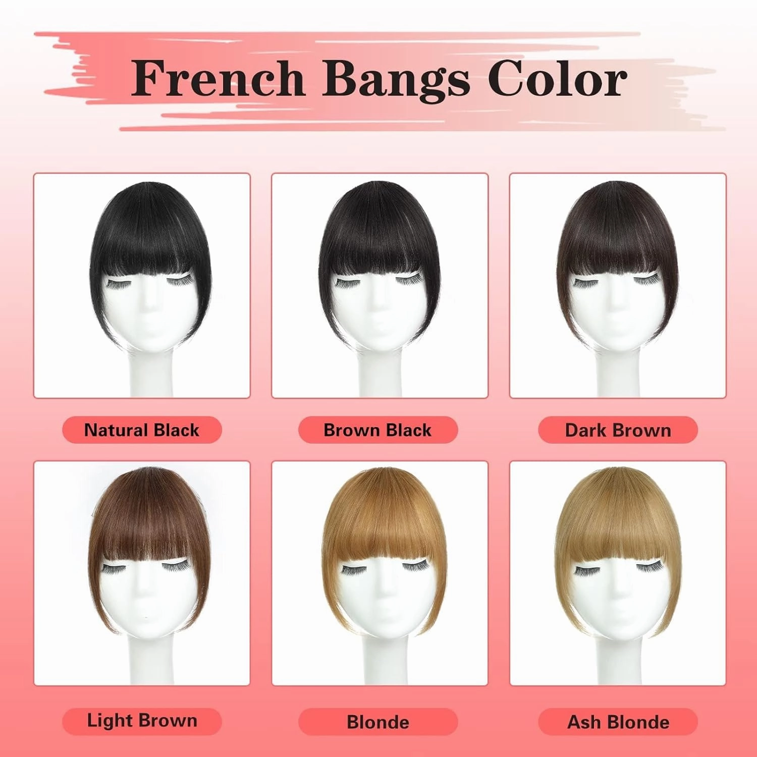 NAYOO Bangs Hair Clip in Bangs 100% Real Human Hair Extensions French Bangs Clip on Air Bangs for Women Hairpieces Curved Bangs for Daily Wear（Ash Blonde）