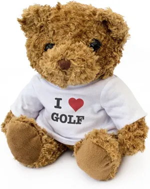New - I Love Golf - Teddy Bear - Cute and Cuddly - Gift Present Birthday Xmas