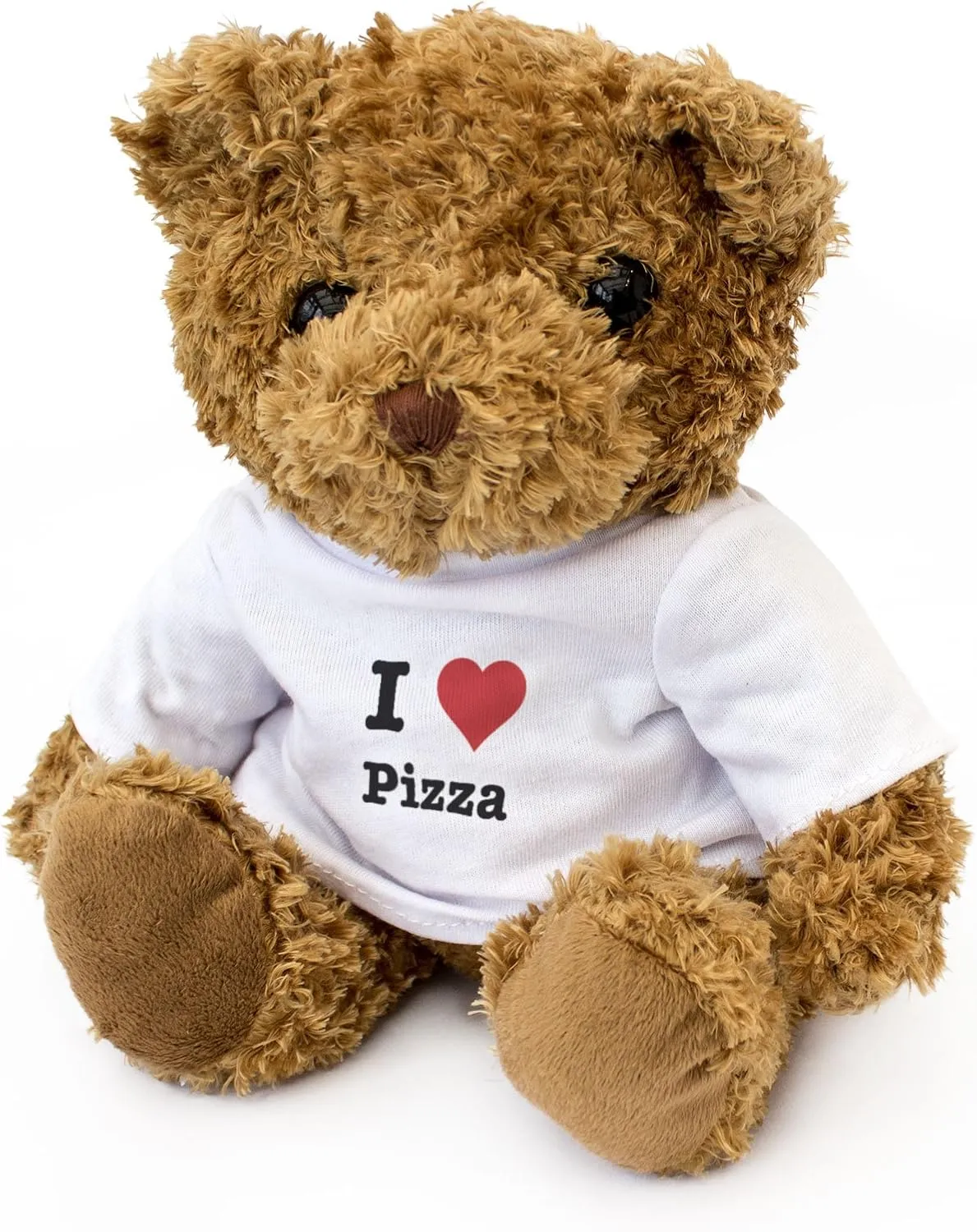 New - I Love Pizza - Teddy Bear - Cute and Cuddly - Gift Present Birthday Xmas