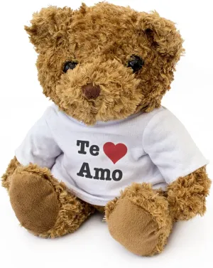 New - TE AMO - Teddy Bear - Cute Soft Cuddly - Gift Present Valentine