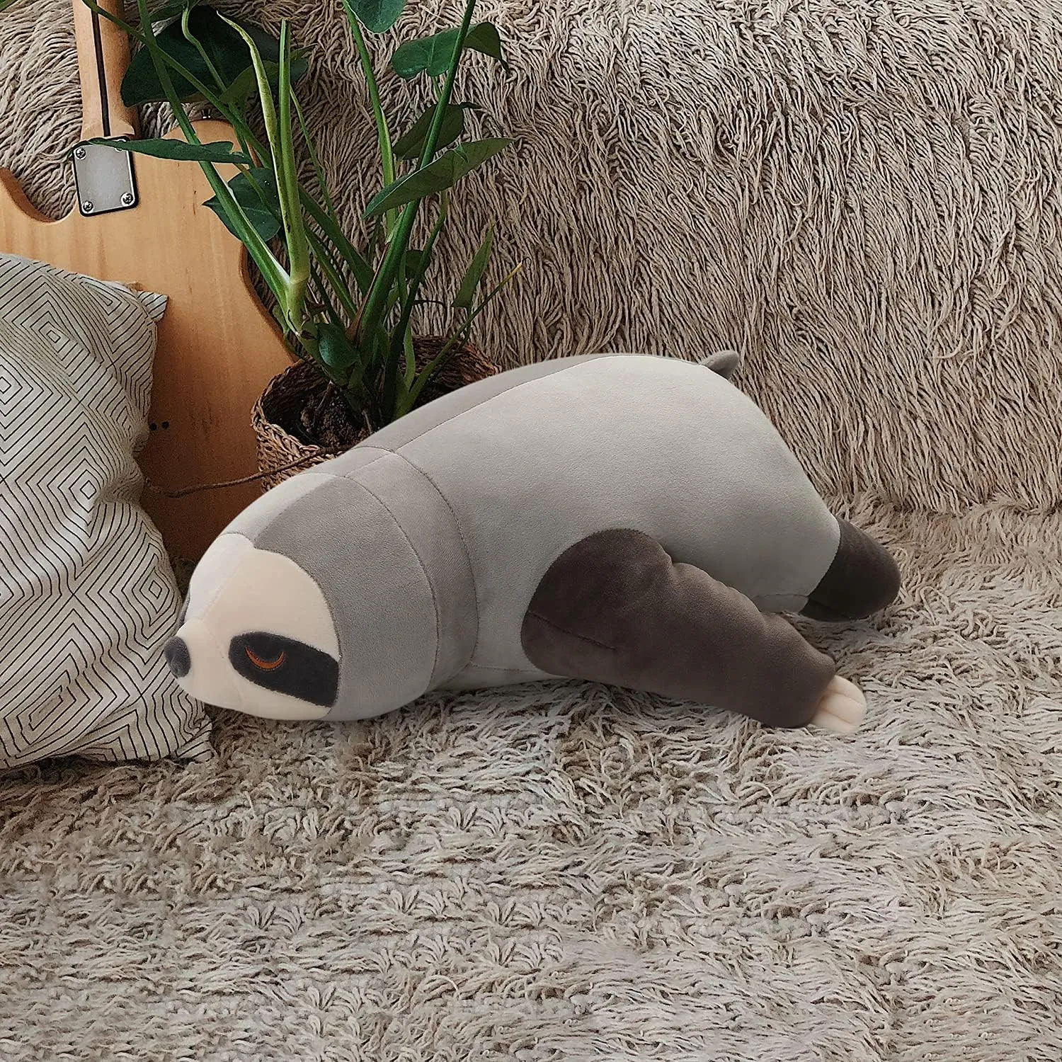 Niuniu Daddy 24.4” Giant Sloth Plushie - Cute Sloth Stuffed Animal Not Weighted, Soft Hugging for Sleeping Sloth Body Pillow, Squishy Plush Toy, Birthday Christmas Party Gifts for Kids Adults