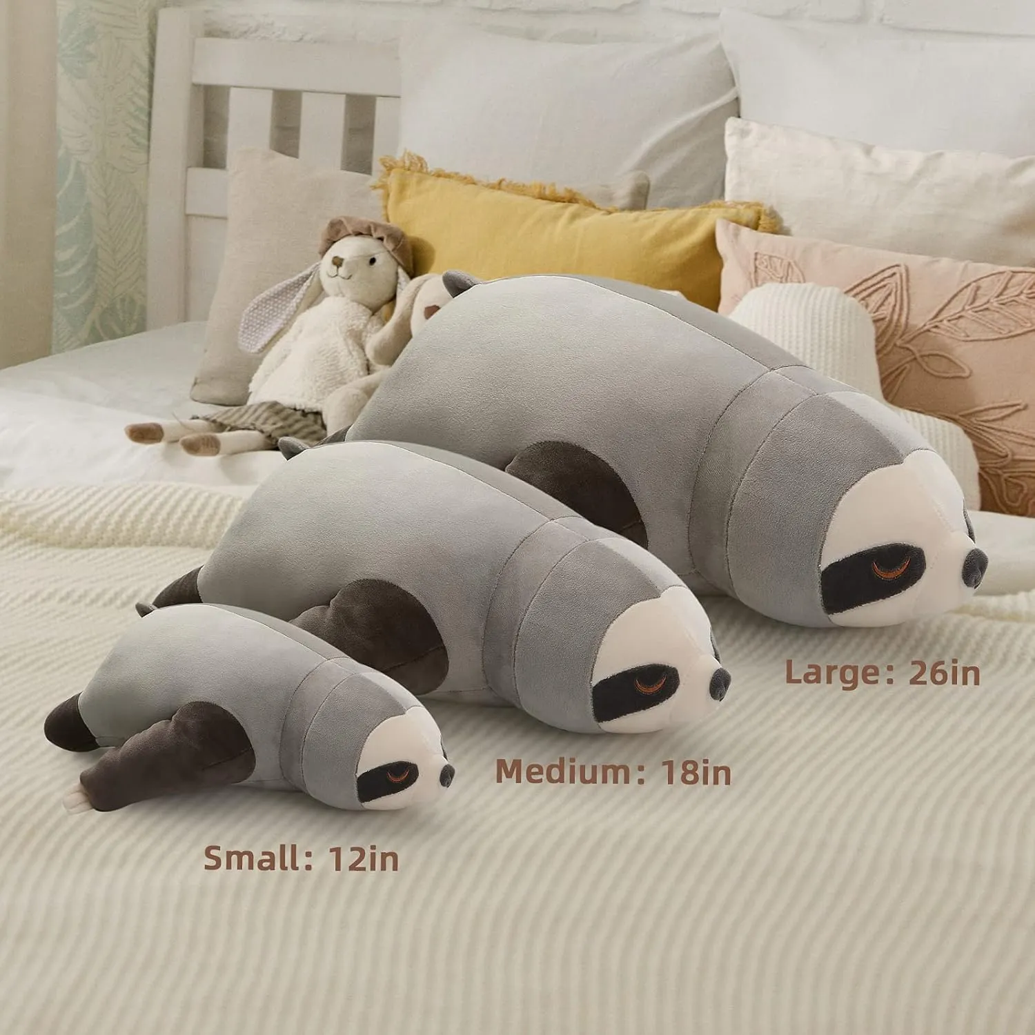 Niuniu Daddy 24.4” Giant Sloth Plushie - Cute Sloth Stuffed Animal Not Weighted, Soft Hugging for Sleeping Sloth Body Pillow, Squishy Plush Toy, Birthday Christmas Party Gifts for Kids Adults