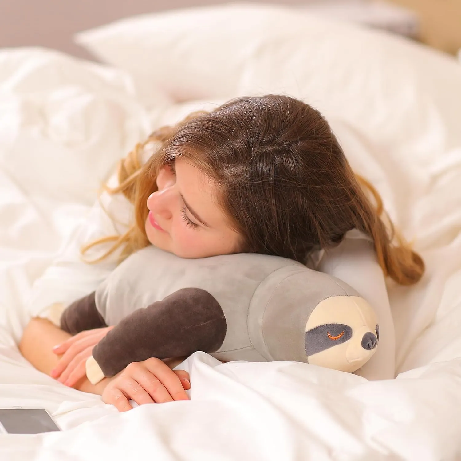 Niuniu Daddy 24.4” Giant Sloth Plushie - Cute Sloth Stuffed Animal Not Weighted, Soft Hugging for Sleeping Sloth Body Pillow, Squishy Plush Toy, Birthday Christmas Party Gifts for Kids Adults