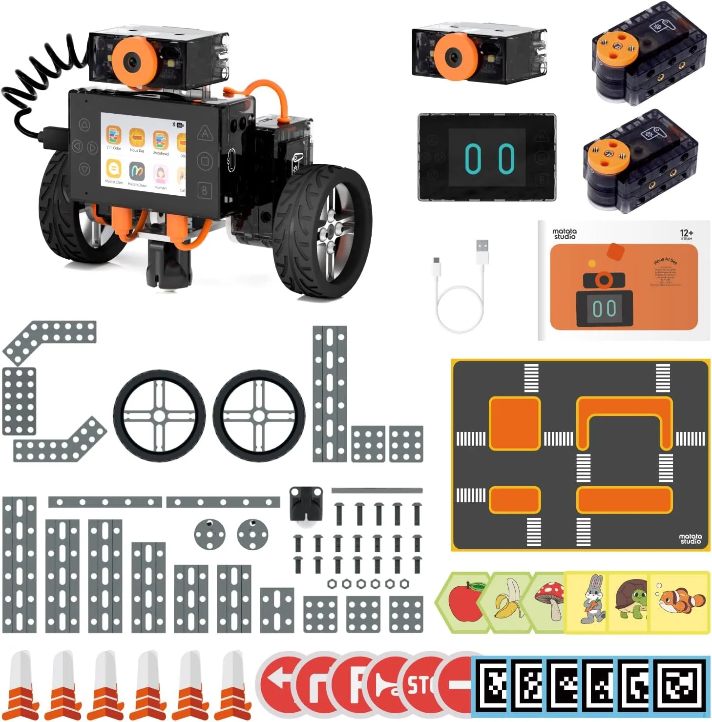 Nous AI Robot for Kids Ages 12 , STEM Coding Robot for Boys and Girls with Scratch & Python Programming, Robot Building Kit for Kids to Build Your Own AI Robot